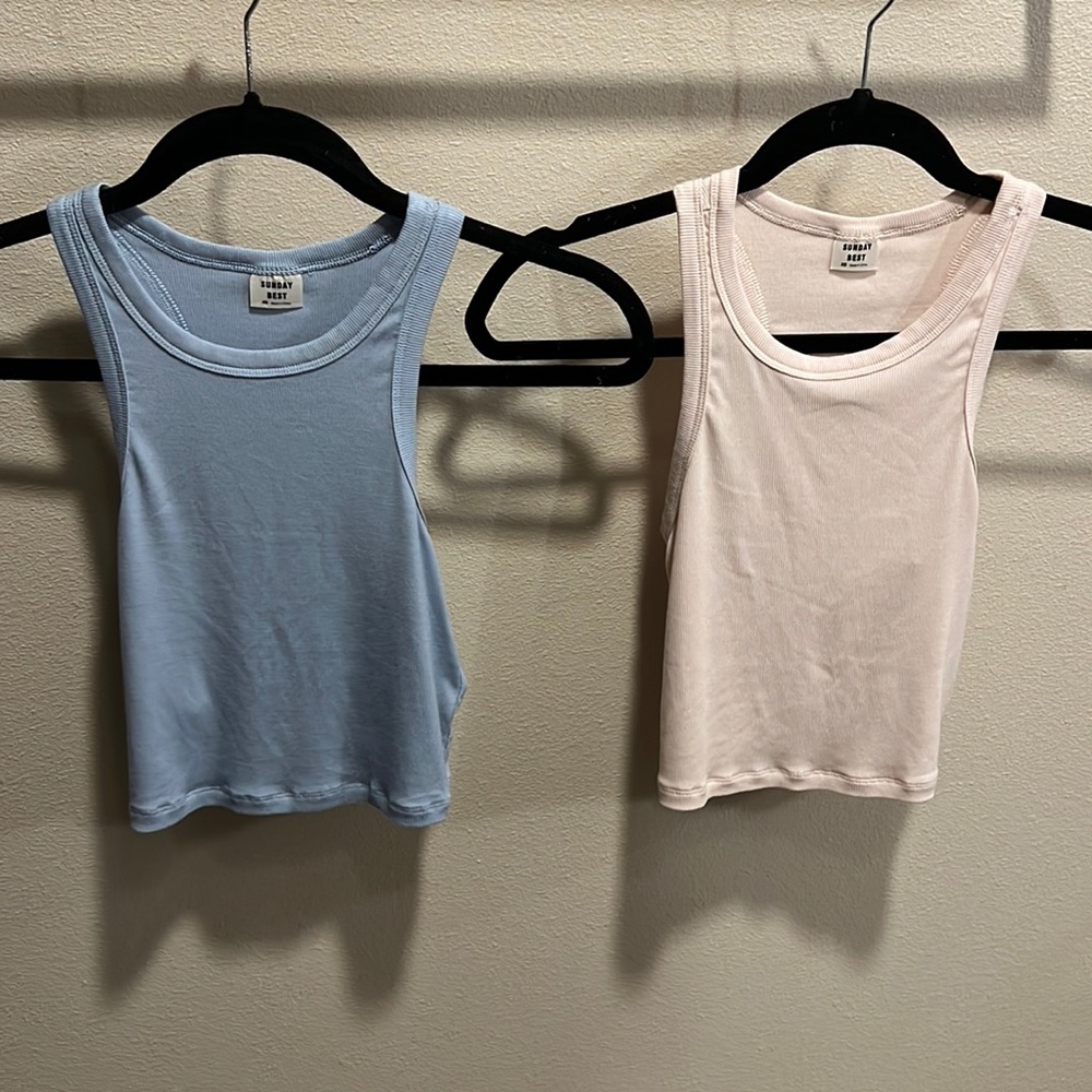 Aritzia - Sunday Best Ribbed Tanks